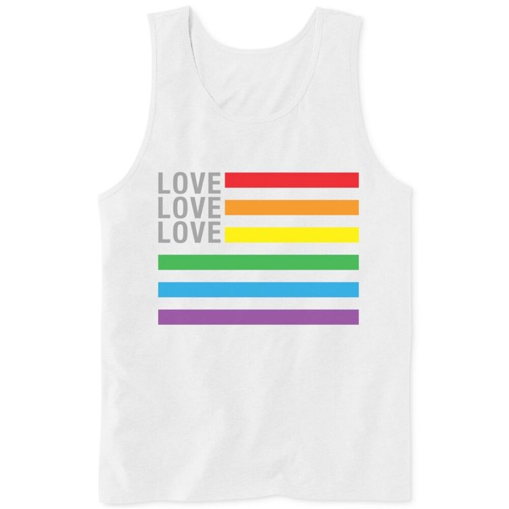Jem Mens Love Love Love Tank Top, White, 42, DM